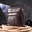 Удобная мужская сумка с ручкой кожаная 21276 Vintage коричневая - миниатюра 8