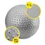 Мяч для фитнеса (фитбол) Cornix 65 см массажный Anti-Burst Silver XR-0487 - миниатюра 4