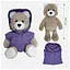 М'яконабивна іграшка пухнастий Ведмедик МС 080501-04 у фіолетовому плащі 35 см - мініатюра 2