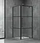 Душевая кабина Dusel DL198BP + DL196BP Black Matt Paint 900x900x1900, Черный матовый, Универсальная, прозрачная, 90x90 - миниатюра 1