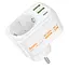 МЗП Hoco AC26 Changer Outlet Extender 20W (2USB-A/1USB-C/1Socket) White - мініатюра 5