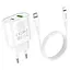 Мережевий зарядний пристрій Hoco C95A Lineal PD20W+QC3.0 + Cable USB-C to Lightning White (757326) [76051] - мініатюра 4