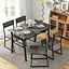 Комплект меблів Costway Merax обідній стіл з стільцями в стилі Loft сірий - мініатюра 6
