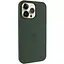 Чохол Epik Silicone Case AA Logo with MagSafe для Apple iPhone 15 Pro Max 6.7 Зелений/Cyprus Green - мініатюра 1