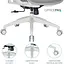 Крісло офісне Officepro Atlas OC630-W-LG-LG White/Light Gray (OC630-W-LG-LG) - мініатюра 7