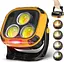 Мощный кемпинговый фонарь W891-1 3COB White+Yellow + 5SMD Red Power Bank 2×18650 Type-C магнит и крючок Желтый - миниатюра 4