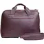 Шкіряна ділова сумка Attache Briefcase бордовий флотар - мініатюра 1