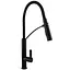 Змішувач для кухні TOPAZ MODERNO TMD 8818-H23-BL чорний матовий з лійкою душем - мініатюра 2