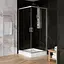 Душова кабіна New Trendy Suvia 90x90 см квадратна розсувна прозоре скло на дрібному піддоні хром ZS-0004, прозорий, хром - мініатюра 1