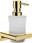 Дозатор підвісний Hansgrohe AddStoris для рідкого мила Polished Gold Optic/скло 41745990, Золотий - мініатюра 1