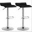 Комплект барных стульев Costway Forse экокожа с подставкой для ног черный - миниатюра 1