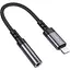 Переходник Borofone BV24 Graceful Digital Audio Converter Cable iP to 3.5 мм Metal серый - миниатюра 1