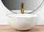 Умивальник Rea Stella white gold edge накладний REA-U7445, Золотий - мініатюра 5