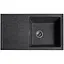 Гранітна кухонна мийка Romzha Jorum 86 Grafit (201) з крилом - мініатюра 1