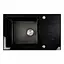 Кухонна мийка скляна CM 78x50 PVD Platinum Handmade чорна, Чорний - мініатюра 1