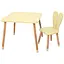 Детский столик Bambi 04-025BEIGE для творчества со стульчиком 60х60 см - миниатюра 1