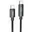 Дата кабель Hoco U125 Benefit 100W Type-C to Type-C with display (1.2m) Black - мініатюра 1