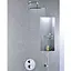 Верхний душ Paffoni Syncro Quadro Ø225xh8 мм с держателем 400 мм chrome ZSOF074CR + ZSOF034CR, Хром - миниатюра 2