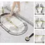 Суперпоглощающий Диатомитовый Коврик Aquarius для ванной 50х80 см Овал Светло-Серый Мрамор - миниатюра 3