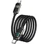 Дата кабель Hoco U137 Line with display Type-C to Type-C 60W (1.2m) Black - мініатюра 4