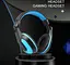 Ігрові навушники Kebidu для ПК з мікрофоном (Чорні з синім) - мініатюра 7