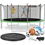 Батут Hop-Sport 16ft (488см) зелений із внутрішньою сіткою - мініатюра 1