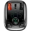 Автомобільний зарядний пристрій Baseus FM Launcher S-13 2USB + Type-C black (CCMT000101) - мініатюра 3