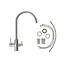 Смеситель для кухни под осмос Platinum 9A NESP (8204) нержавеющая сталь - миниатюра 2