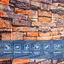 Самоклеющийся 3D панель песчаник Екатеринославский кирпич 3080x700x3мм SW-00001763 - миниатюра 5