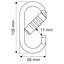 Карабін Camp Oval Plus 3Lock Silver (1060-2146) - мініатюра 2
