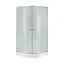 Душевая кабина Lidz Latwa SC80x80.SAT.LOW.FR, стекло Frost 4 мм + Lidz Душевой поддон Kapielka ST80x80x15, Универсальная, матовый - миниатюра 1