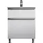 Тумба з умивальником AM.PM X-Joy S підлогова 65 см 2 ящики білий MTA-FSX0652WG-WCC0652WG Білий - мініатюра 1