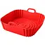 Квадратная силиконовая форма для аэрогриля, духовки и мультипечи 21.5х21.5 см Красный 88174 - миниатюра 1