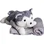 Игрушка-подушка Хаски с пледом 100х180 см серый ТМ COLORFUL HOME 7124G - миниатюра 1