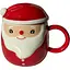 Кружка новогодняя Olens O8030-218-1 Морозко с керамической крышкой 360 мл Красная - миниатюра 1
