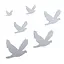 Дзеркальний декор Wall Sticker SW-00002520 акриловий самоклеючий Птахи 6 шт. срібло - мініатюра 1