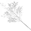 Декоративная ветка с акриловыми каплями и глиттером Белый с серебряным 23 см - миниатюра 1