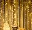 Гірлянда штора Водоспад 240-WW led Золоте світло 2м х 2м (силіконовий провід з подовженням) - мініатюра 2