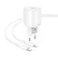 МЗП Borofone BA94A Lustrous PD30W+QC3.0 (1USB-A/1C) + кабель Type-C to Lightning White - мініатюра 2