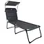 Шезлонг розкладний Bo-Camp Sun Lounger With Sunscreen 5 Positions Grey - мініатюра 1