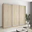 Шафа-купе тридверна MebelStar Комбо AL 3ДСП 230x60x210 см Дуб сонома (MBS-3307) - мініатюра 1