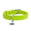 Ошейник для собак кожаный Waudog Glamour с QR-паспортом с клеевыми стразами Ш 20 мм Д 30-39 см салатовый - миниатюра 3