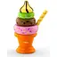 Пирамидка Мороженое Viga Toys 51322 Оранжевая деревянная игрушка - миниатюра 1