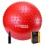 Мяч для фитнеса (фитбол) Cornix 55 см полумассажный Anti-Burst Red XR-0462 - миниатюра 1