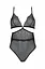 Боди Passion Amberly Body 4XL/5black ассиметричный крой кружевной лиф золотая нить 4XL/5XL - миниатюра 3