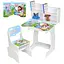 Дитяча парта Bambi N 2071-20-1 Gabby's Dollhouse з таблицею множення та стільчик біла - мініатюра 1