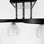 Стельова люстра в чорному корпусі на 3 подвійних плафони Line.F 51098/3 - мініатюра 3