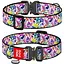 Нашийник для собак Waudog Nylon нейлоновий з QR паспортом малюнок Чарівні квіти Розмір XXL - мініатюра 1