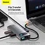 USB-хаб Baseus Metal Gleam Series 4-in-1 Multifunctional Type-C Hub Docking Station Gray (CAHUB-CY0G) [75254] - мініатюра 5