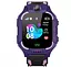 Детские умные смарт часы Q19 с камерой прослушкой Sim-картой Purple Black (16508) - миниатюра 2